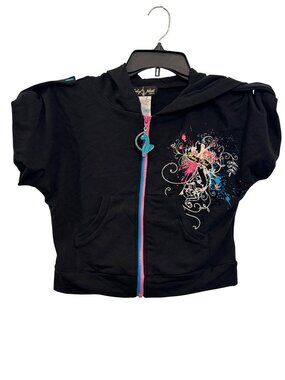 Vintage Baby Phat Black Short-Sleeve Hoodie  Size M